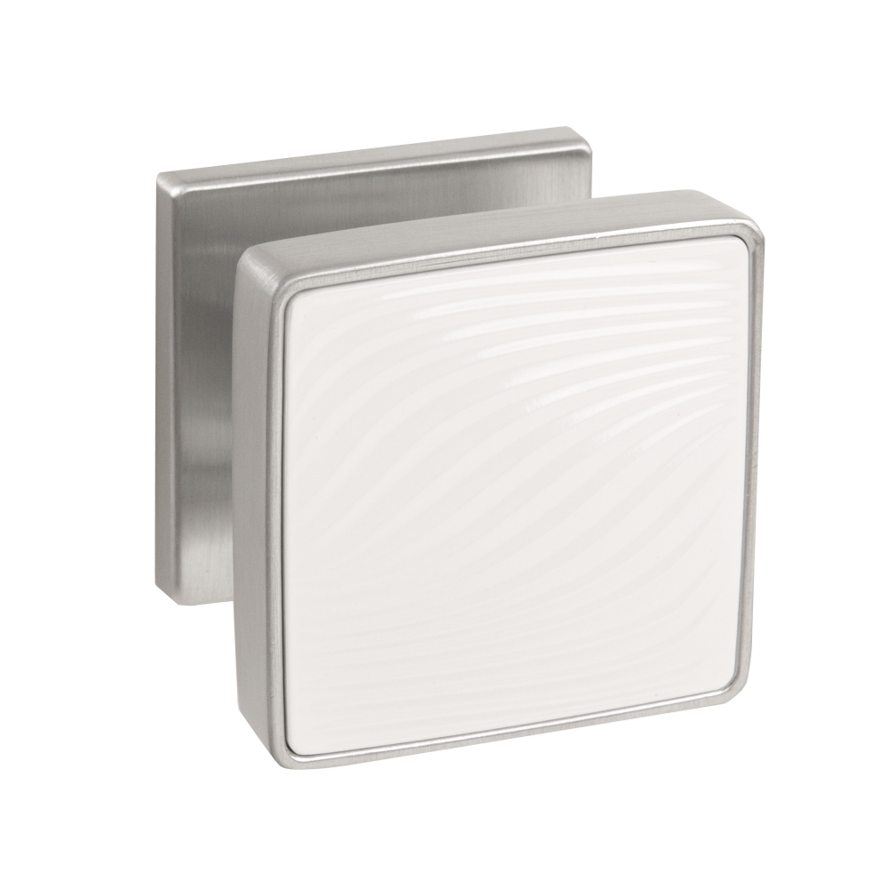 Фото Ручка раздельная K.EST.Q52.GIPNOZ SSC/WH-16 сатинированный хром/белый